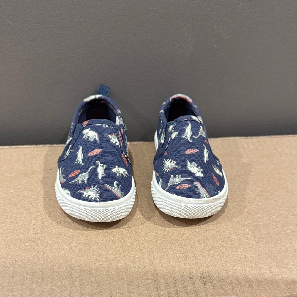 Carter's Navy Dinosaur Slip-On Sneakers